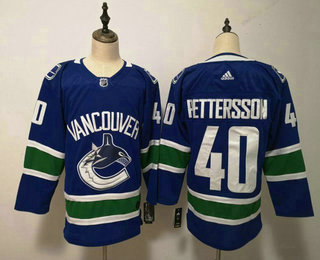 Women's Vancouver Canucks #40 Elias Pettersson Blue Adidas Stitched NHL Jersey