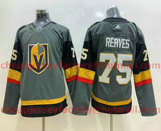 Women's Vegas Golden Knights #75 Ryan Reaves Gray Adidas Stitched NHL Jersey