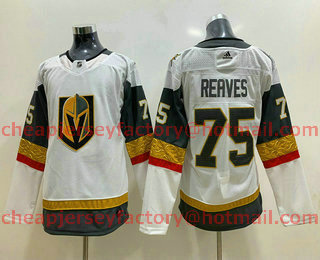 Women's Vegas Golden Knights #75 Ryan Reaves White Adidas Stitched NHL Jersey