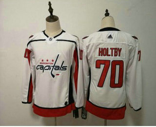 Women's Washington Capitals #70 Braden Holtby White 2017-2018 Hockey Stitched NHL Jersey