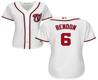 Women's Washington Nationals #6 Anthony Rendon White Home Cool Base Stitched Jersey