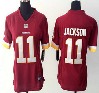 Women's Washington Redskins #11 DeSean Jackson Burgundy Red Team Color NFL Nike Game Jersey