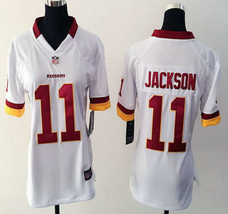 Women's Washington Redskins #11 DeSean Jackson White Road NFL Nike Game Jersey
