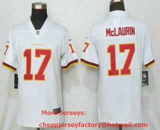 Women's Washington Redskins #17 Terry McLaurin White NEW 2020 Vapor Untouchable Stitched NFL Nike Limited Jersey