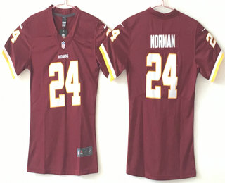 Women's Washington Redskins #24 Josh Norman Burgundy Red 2017 Vapor Untouchable Stitched NFL Nike Limited Jersey