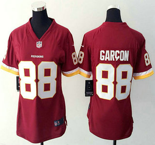 Women's Washington Redskins #88 Pierre Garcon Red Team Color NFL Nike Game Jersey