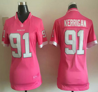 Women's Washington Redskins #91 Ryan Kerrigan Pink Bubble Gum 2015 NFL Jersey