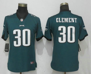 Women's Philadelphia Eagles #30 Corey Clement Midnight Green 2017 Vapor Untouchable Stitched NFL Nike Limited Jersey