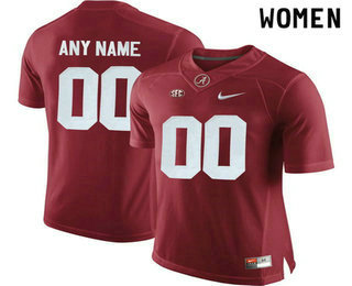 Women Alabama Crimson Tide Customize College Football Limited Jersey - Crimson