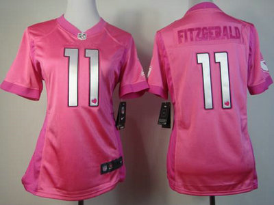 Nike Arizona Cardinals11 Larry Fitzgerald Pink Love's Women Jersey