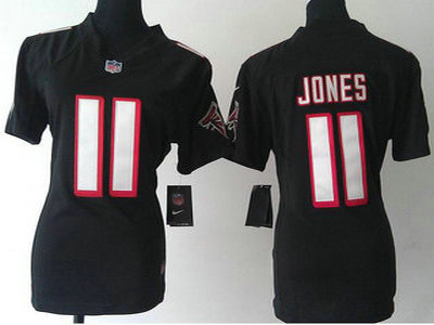 Nike Atlanta Falcons 11 Julio Jones Black Game Womens Team Jersey

