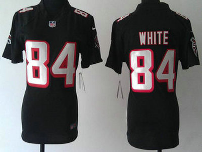 Nike Atlanta Falcons 84 Roddy White Black Game Womens Team Jersey
