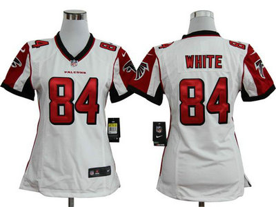 Nike Atlanta Falcons 84 Roddy White White Game Womens Jersey