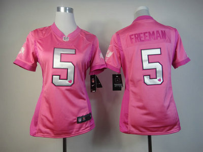 Nike Tampa Bay Buccaneers 5 Josh Freeman Pink Love's Women Jersey