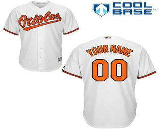 Youth's Baltimore Orioles Home White Customized Jersey