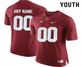 Youth Alabama Crimson Tide Customize College Football Limited Jersey - Crimson
