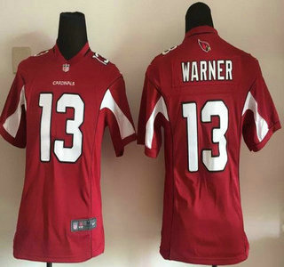 Youth Arizona Cardinals #13 Kurt Warner Red Retired Player NFL Nike Game Jersey
