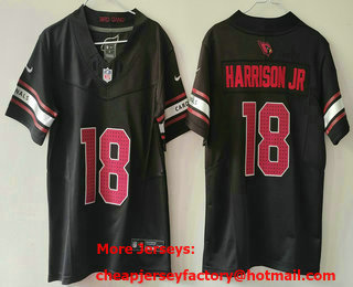 Youth Arizona Cardinals #18 Marvin Harrison Jr Limited Black FUSE Vapor Jersey