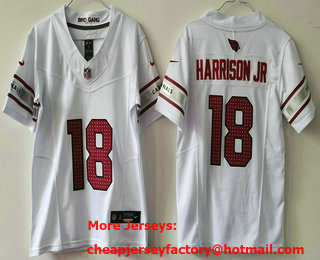 Youth Arizona Cardinals #18 Marvin Harrison Jr Limited White FUSE Vapor Jersey