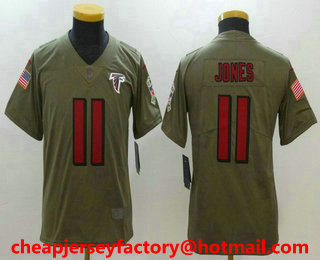 Youth Atlanta Falcons #11 Julio Jones Olive 2017 Salute To Service Stitched NFL Nike Limited Jersey