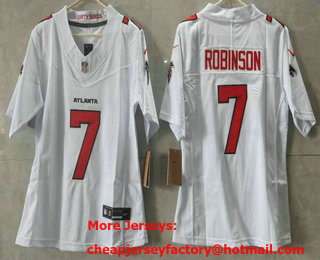 Youth Atlanta Falcons #7 Bijan Robinson Limited White FUSE Vapor Jersey
