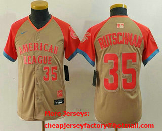 Youth Baltimore Orioles #35 Adley Rutschman Number Cream 2024 All Star Limited Stitched Jersey