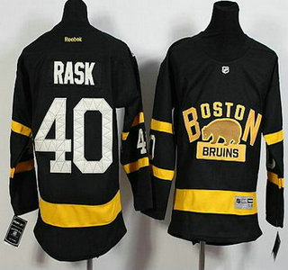 Youth Boston Bruins #40 Tuukka Rask Reebok Black 2016 Winter Classic Premier Jersey