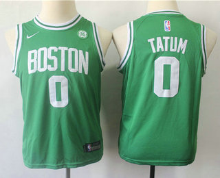 Youth Boston Celtics #0 Jayson Tatum Green 2017-2018 Nike Swingman Stitched NBA Jersey