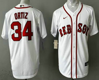 Youth Boston Red Sox #34 David Ortiz White Cool Base Jersey
