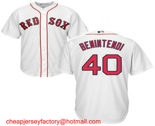 Youth Boston Red Sox #40 Andrew Benintendi White Home Stitched MLB Cool Base Jersey