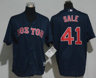Youth Boston Red Sox #41 Chris Sale Navy Blue Stitched MLB Cool Base Jersey