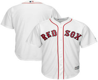 Youth Boston Red Sox Blank White Home Cool Base Baseball Jersey