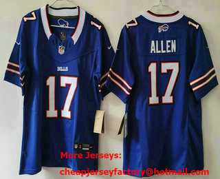 Youth Buffalo Bills #17 Josh Allen Limited Blue FUSE Vapor Jersey