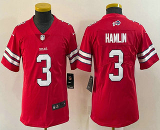 Youth Buffalo Bills #3 Damar Hamlin Red 2022 Vapor Untouchable Stitched NFL Nike Limited Jersey
