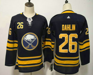 Youth Buffalo Sabres #26 Rasmus Dahlin Navy Blue Home Stitched NHL Jersey