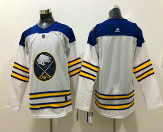 Youth Buffalo Sabres Blank White Adidas Stitched NHL Jersey