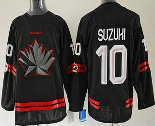 Youth Canada #10 Nick Suzuki Black 2026 Olympics Authentic Jersey