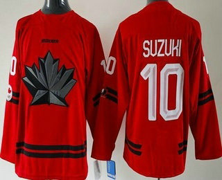Youth Canada #10 Nick Suzuki Red 2026 Olympics Authentic Jersey