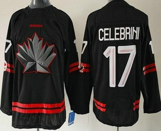 Youth Canada #17 Macklin Celebrini Black 2026 Olympics Authentic Jersey