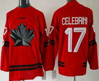 Youth Canada #17 Macklin Celebrini Red 2026 Olympics Authentic Jersey