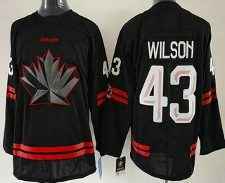 Youth Canada #43 Tom Wilson Black 2026 Olympics Authentic Jersey