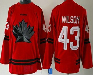 Youth Canada #43 Tom Wilson Red 2026 Olympics Authentic Jersey