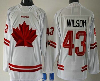 Youth Canada #43 Tom Wilson White 2026 Olympics Authentic Jersey