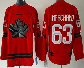 Youth Canada #63 Brad Marchand Red 2026 Olympics Authentic Jersey