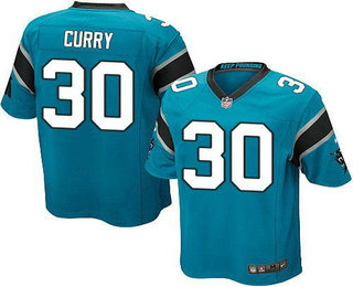 Youth Carolina Panthers #30 Stephen Curry Light Blue Alternate NFL Nike Game Jersey