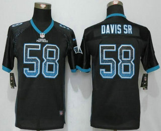 Youth Carolina Panthers #58 Thomas Davis Sr Black Drift Fashion NFL Nike Jersey