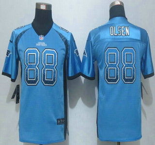 Youth Carolina Panthers #88 Greg Olsen Nike Drift Fashion Blue Elite Jersey