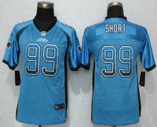 Youth Carolina Panthers #99 Kawann Short Blue Drift Fashion NFL Nike Jersey