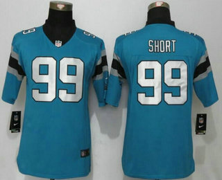 Youth Carolina Panthers #99 Kawann Short Nike Game Blue Jersey