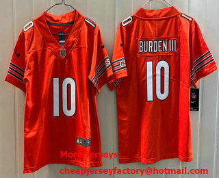 Youth Chicago Bears #10 Luther Burden III Limited Orange Vapor Jersey